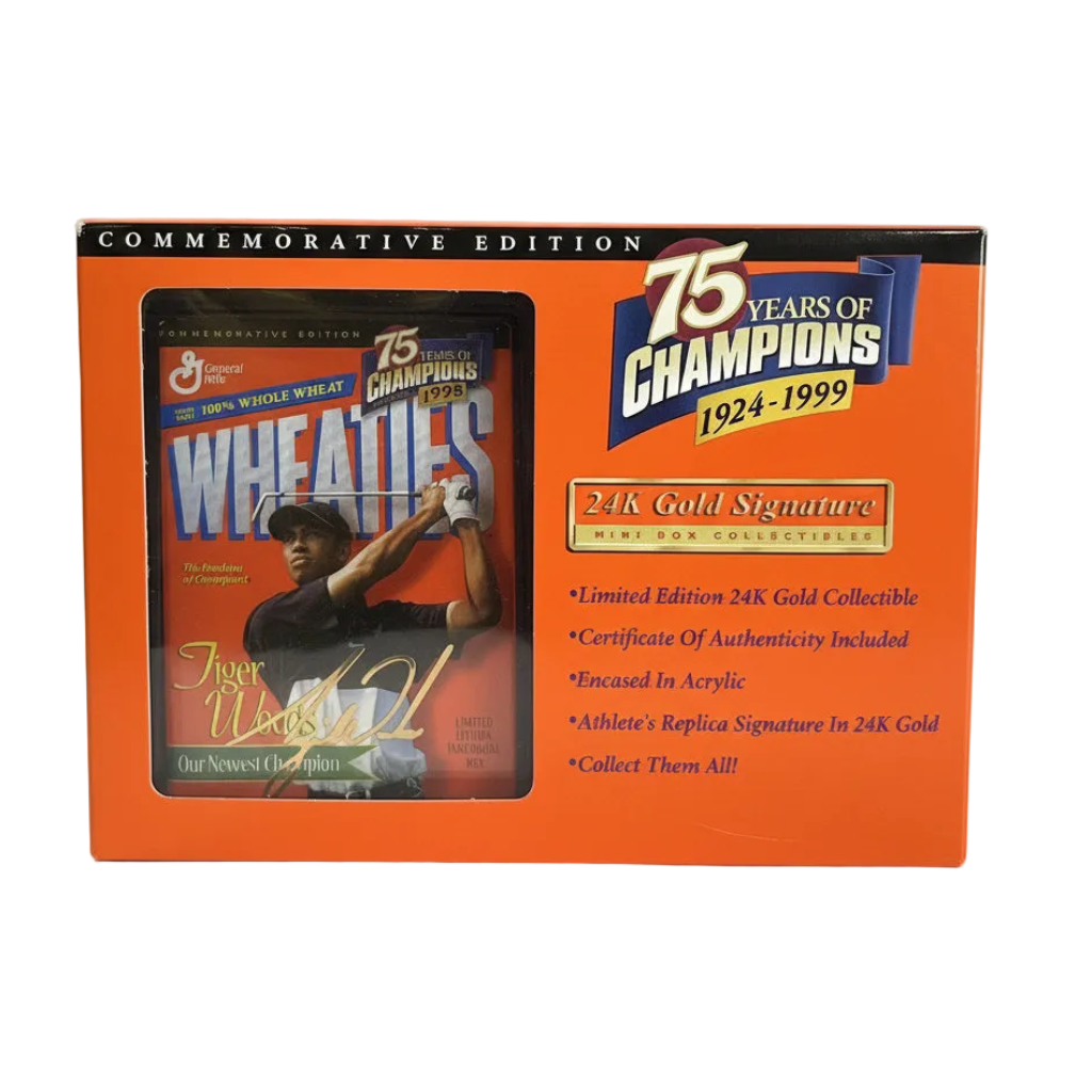 1999 Wheaties 75 Year Tiger Woods Commemorative Box