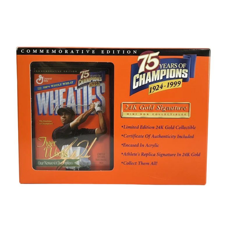 1999 Wheaties 75 Year Tiger Woods Commemorative Box-1