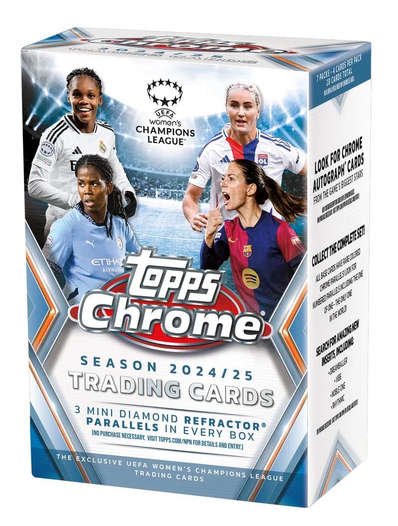 2024/25 Topps Chrome UEFA Women's Champions League Soccer Blaster Box-1