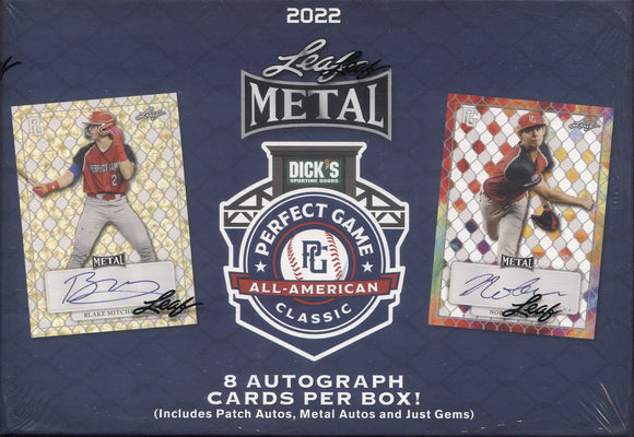 2022 Leaf Metal Perfect Game All-American Classic Baseball Hobby Box