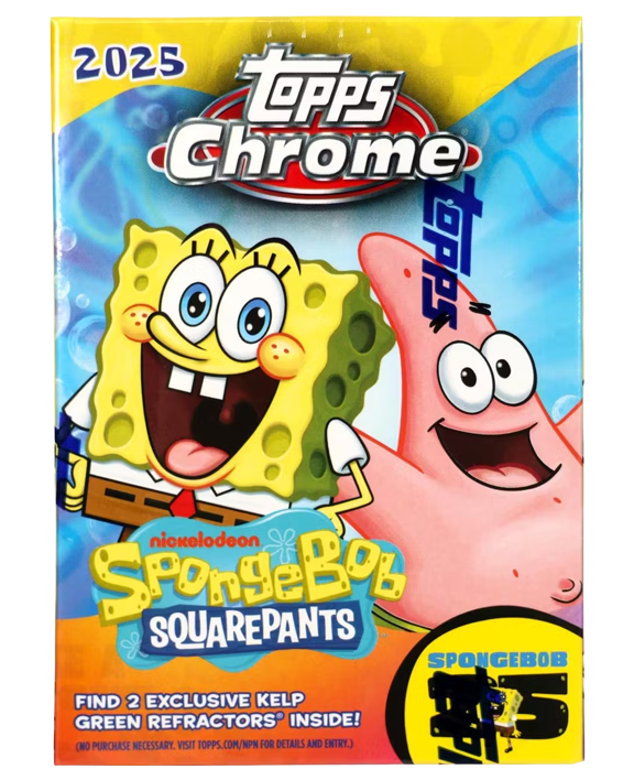 Product 2025 Topps Chrome SpongeBob 25th Anniversary Blaster Box Link