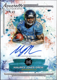 Maurice Jones-Drew 2024 Topps Motif Aquarelle Auto SP 17/49-1
