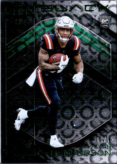 Treveyon Henderson RC 2025 Panini Black Green Rookie SP 5/15-1