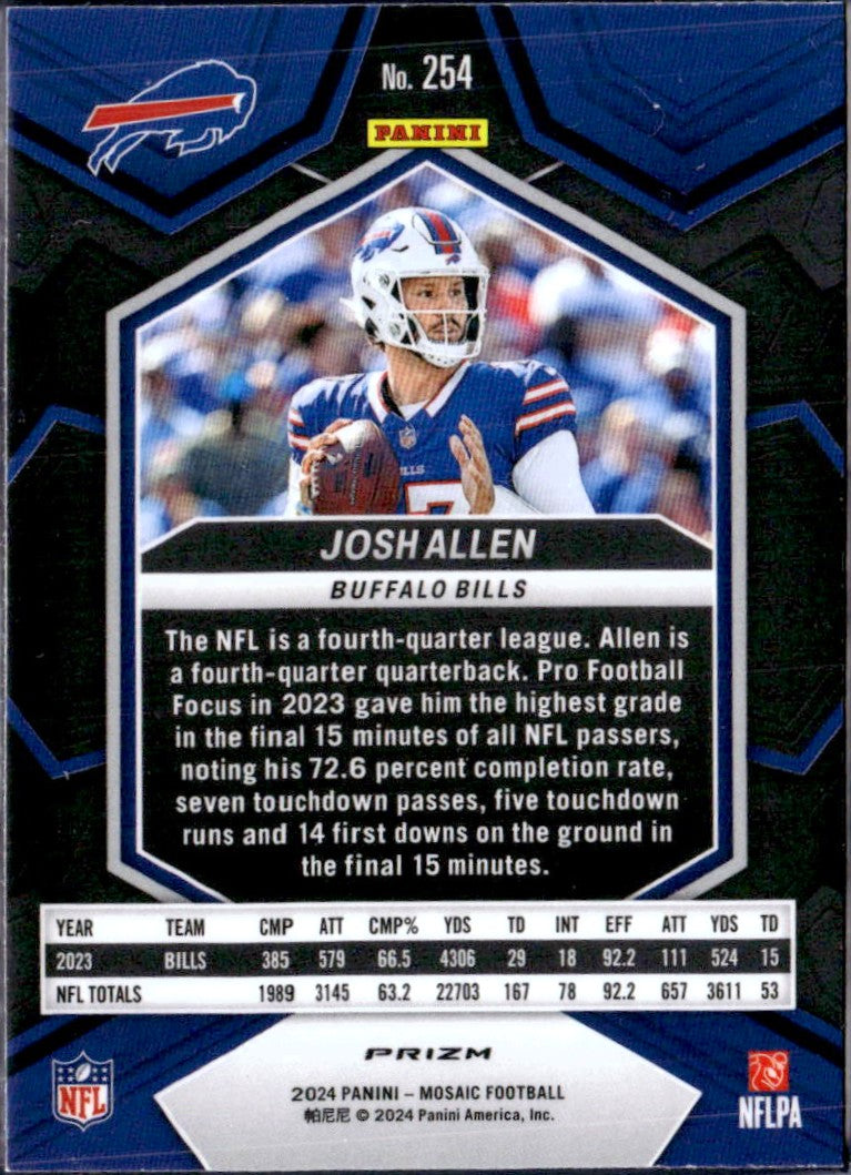 Josh Allen 2024 Panini Mosaic Genesis Prizm Retail SSP #254-2
