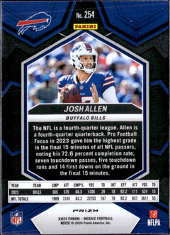 Josh Allen 2024 Panini Mosaic Genesis Prizm Retail SSP #254-2