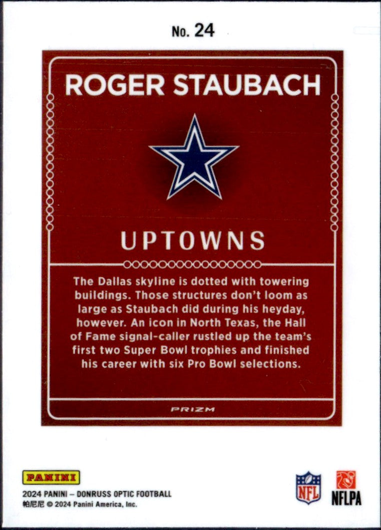 Roger Staubach 2024 Donruss Optic Uptowns SSP #24-2