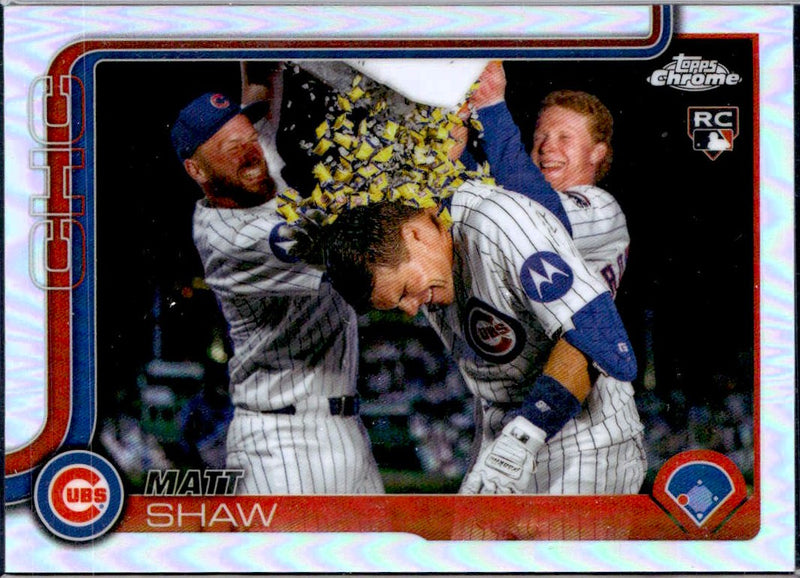 Matt Shaw RC 2025 Topps Chrome Update Refractor Rookie-1