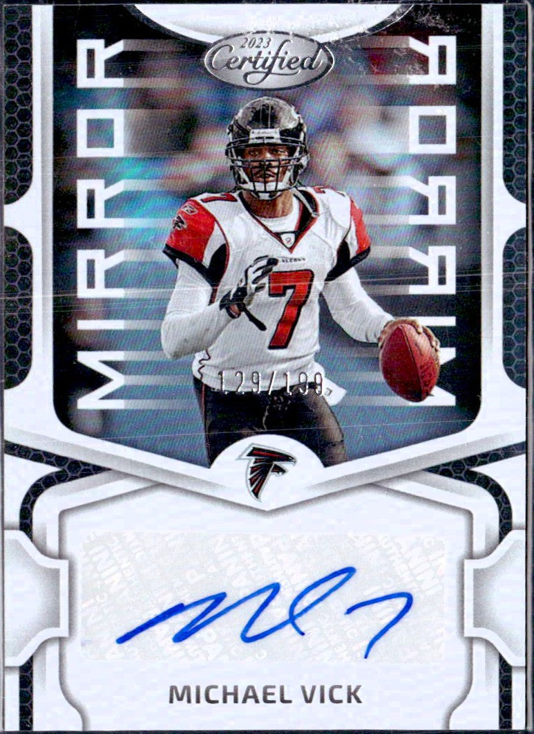 Michael Vick 2023 Panini Certified Mirror Signatures Auto SP 129/199-1