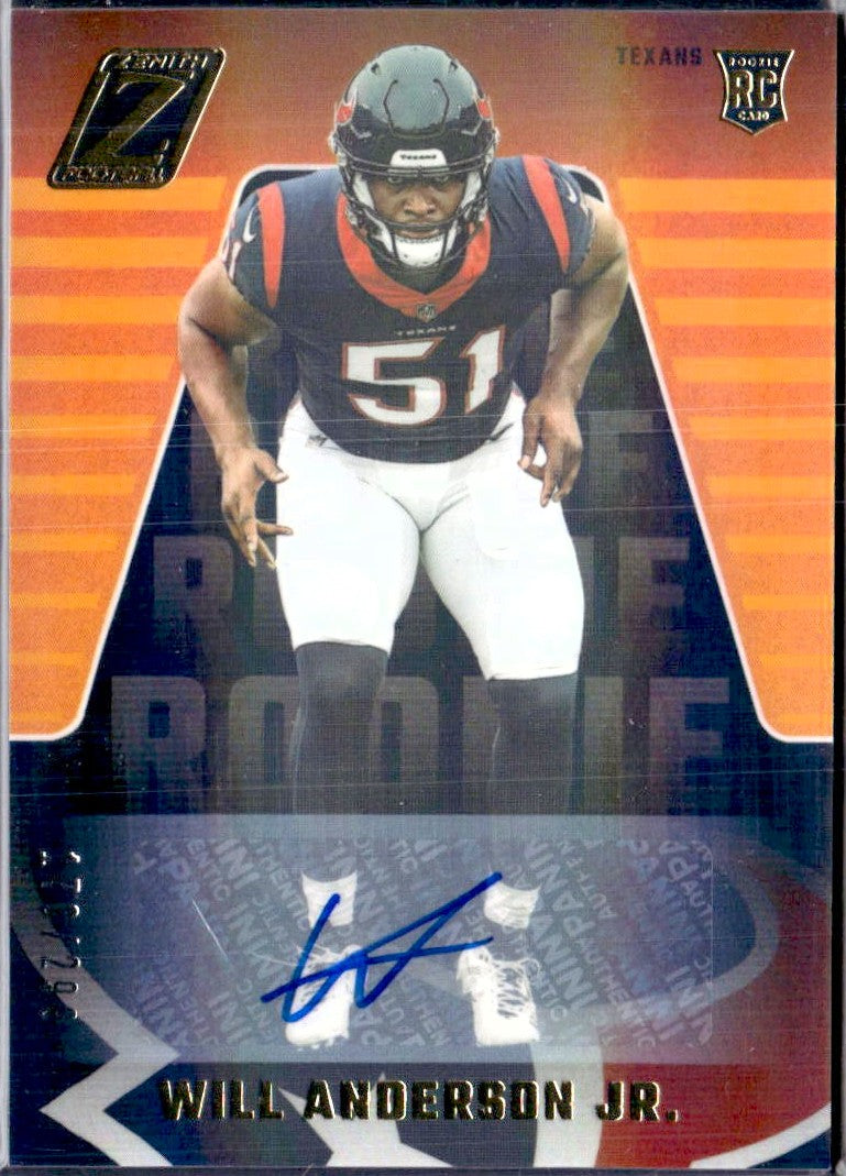 Will Anderson Jr RC 2023 Panini Zenith Rookie Auto SP 170/299