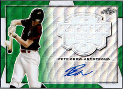 Pete Crow-Armstrong RC 2019 Leaf Metal Perfect Game Green Wave Rookie Auto SP 3/4-1