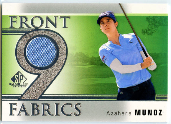 Azahara Munoz 2021 Upper Deck SP Game Used Front 9 Fabrics Patch