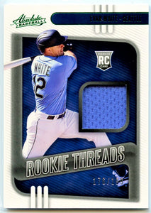 Evan White RC 2021 Panini Absolute Green Rookie Threads Jersey Patch 176/199 Seattle Mariners