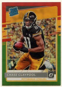 Chase Claypool RC 2020 Donruss Optic Preview Red Green Rated Rookie SP Steelers