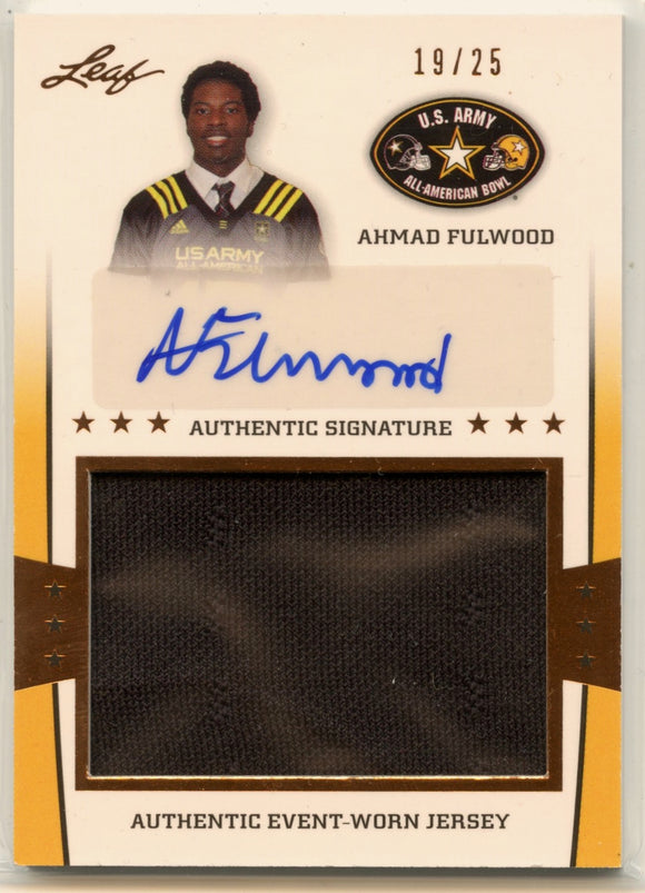 Ahmad Fulwood 2013 Leaf All-American Bowl Patch Auto 19/25 Florida