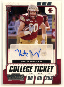 Hunter Long RC 2021 Panini Contenders Draft Picks College Ticket Rookie Auto SP Dolphins