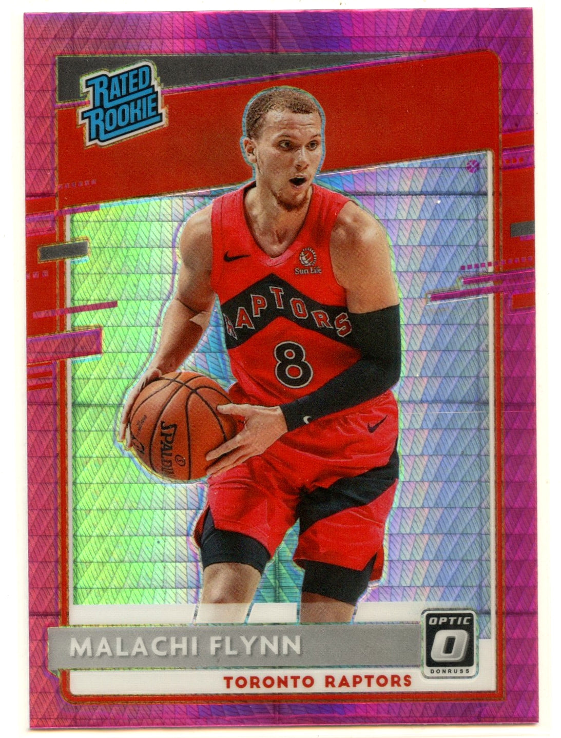 Malachi Flynn RC 2020-21 Donruss Optic Hyper Pink Rated Rookie SP
