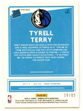 Tyrell Terry RC 2020-21 Donruss Optic Fast Break Purple Disco Rated Rookie SP 10/95 Mavericks