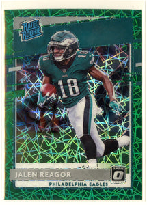 Jalen Reagor RC 2020 Donruss Optic Green Velocity Rated Rookie SP Eagles