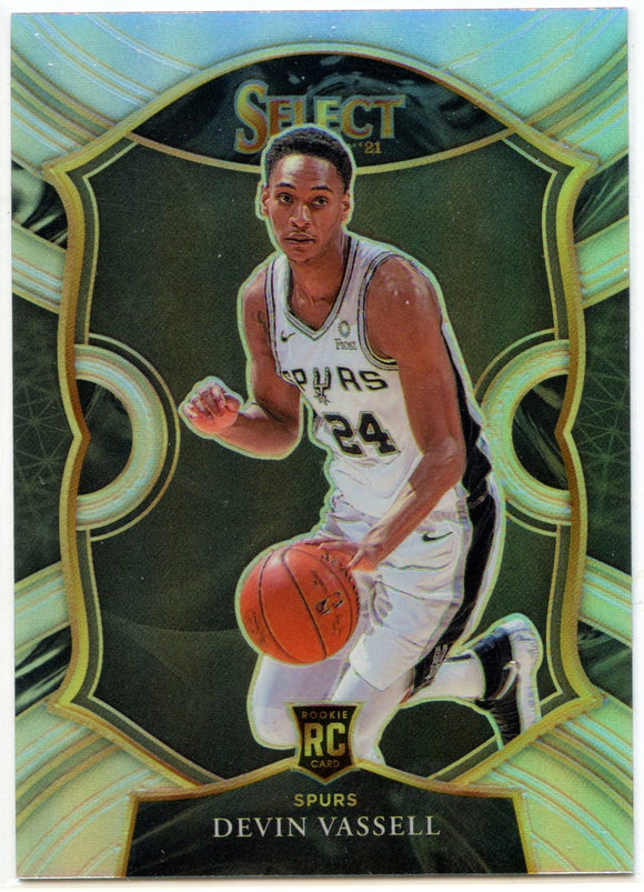 Devin Vassell RC 2020-21 Panini Select Silver Prizm Concourse Rookie SP Spurs