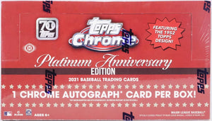 2021 Topps Chrome Platinum Anniversary Edition Baseball Hobby Box