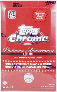 2021 Topps Chrome Platinum Anniversary Edition Baseball Hobby Lite Box